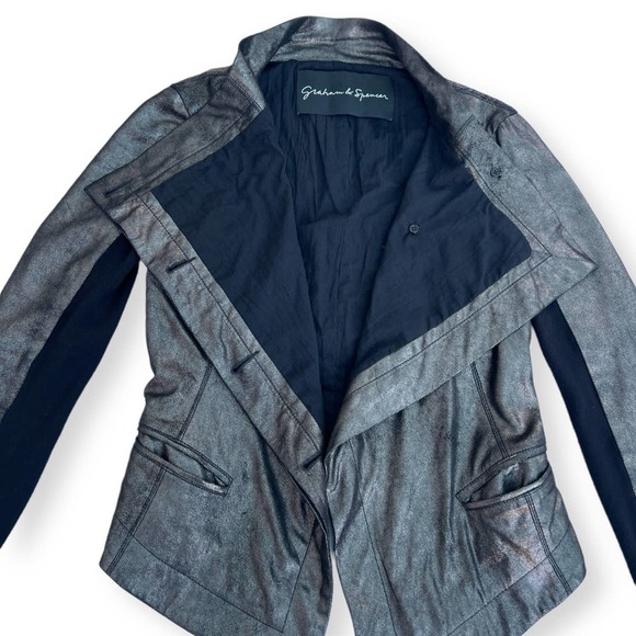 Graham & Spencer Suede Moto Jacket Size Small - Picture 8 of 12